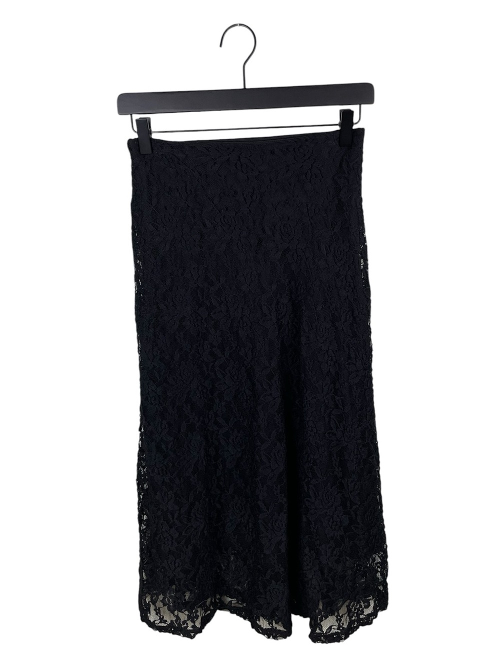 Ruby Ribbon Lorna Black Lace A-line Midi Skirt Size Medium Slimming Whimsigoth